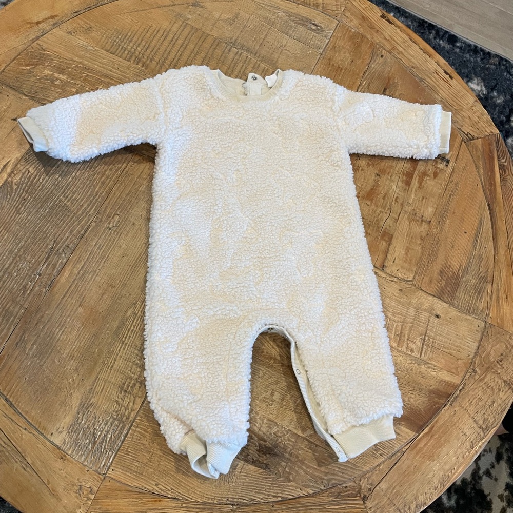 Cozy Cream Fleece Baby One Piece